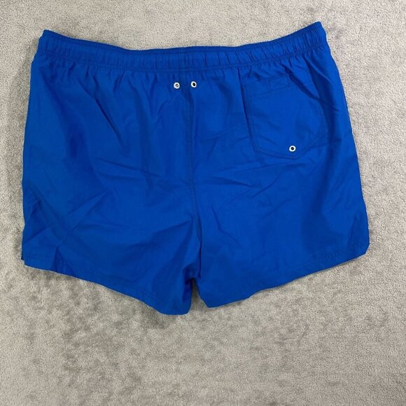 NWOT Lands' End Men's XXL Blue Swim Trunks With Elastic Waistband - Picture 2 of 9